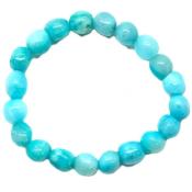 Blue Aragonite Free-Form Bead Bracelet