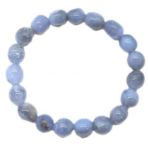 Blue Chalcedony Free-Form Bead Bracelet