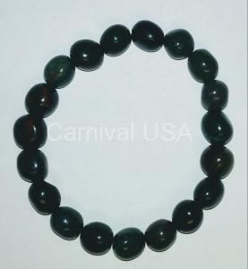 Bloodstone Free-Form Bead Bracelet