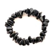 Black Obsidian Free-Form Tumbled Bracelet