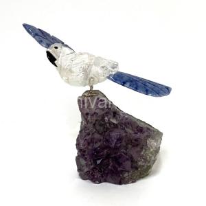 Clear Quartz/Amethyst/Sodalite Bird