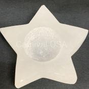 Selenite Star Candle Holder