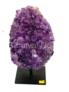 Amethyst Cluster On metal Stand-xlg