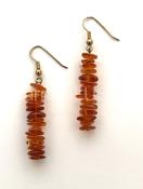 Gold Plated Amber Earrings