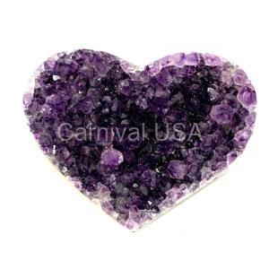 Amethyst Cluster Heart