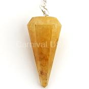 Golden Quartz Pendulum