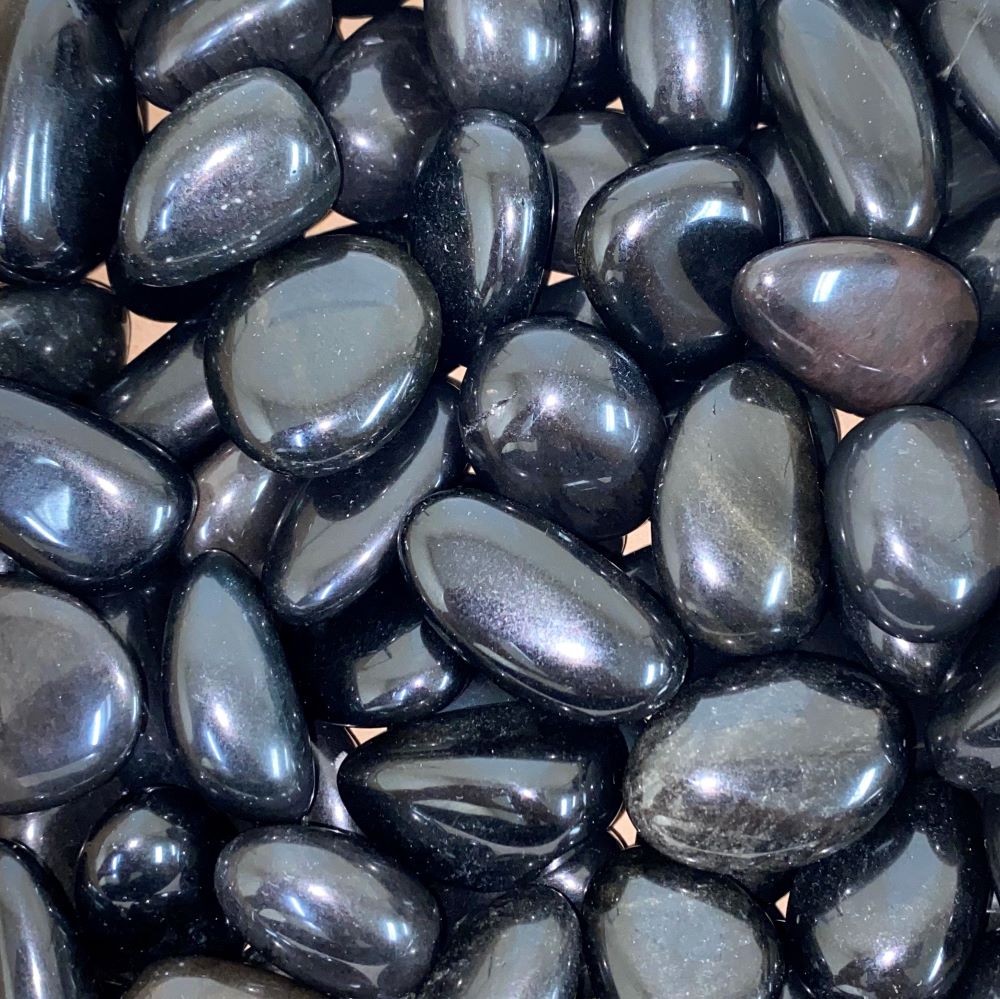 Sheen Obsidian Tumbled Stones